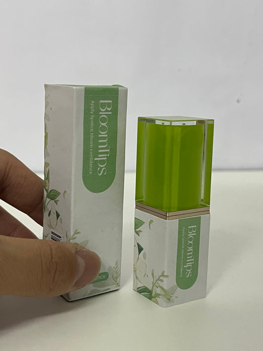 [BloomTips Lipsticks]-Lime Square Tube Lipstick - Fresh Fruit-Tinted Lip Balm