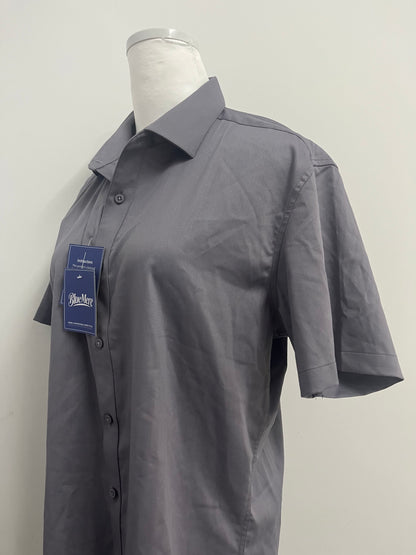 BlueMere Short Sleeve Button Dress Shirts for Women Cotton Button Down Shirts for Women Slim Fit Blouse Top 3/4 Sleeve