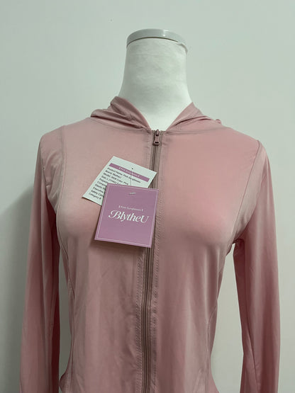 BlytheU Womens Lightweight Zip Up Jackets Fall Gym Shirts Running Workout Clothes with Pocket