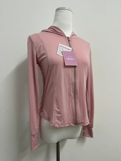 BlytheU Womens Lightweight Zip Up Jackets Fall Gym Shirts Running Workout Clothes with Pocket
