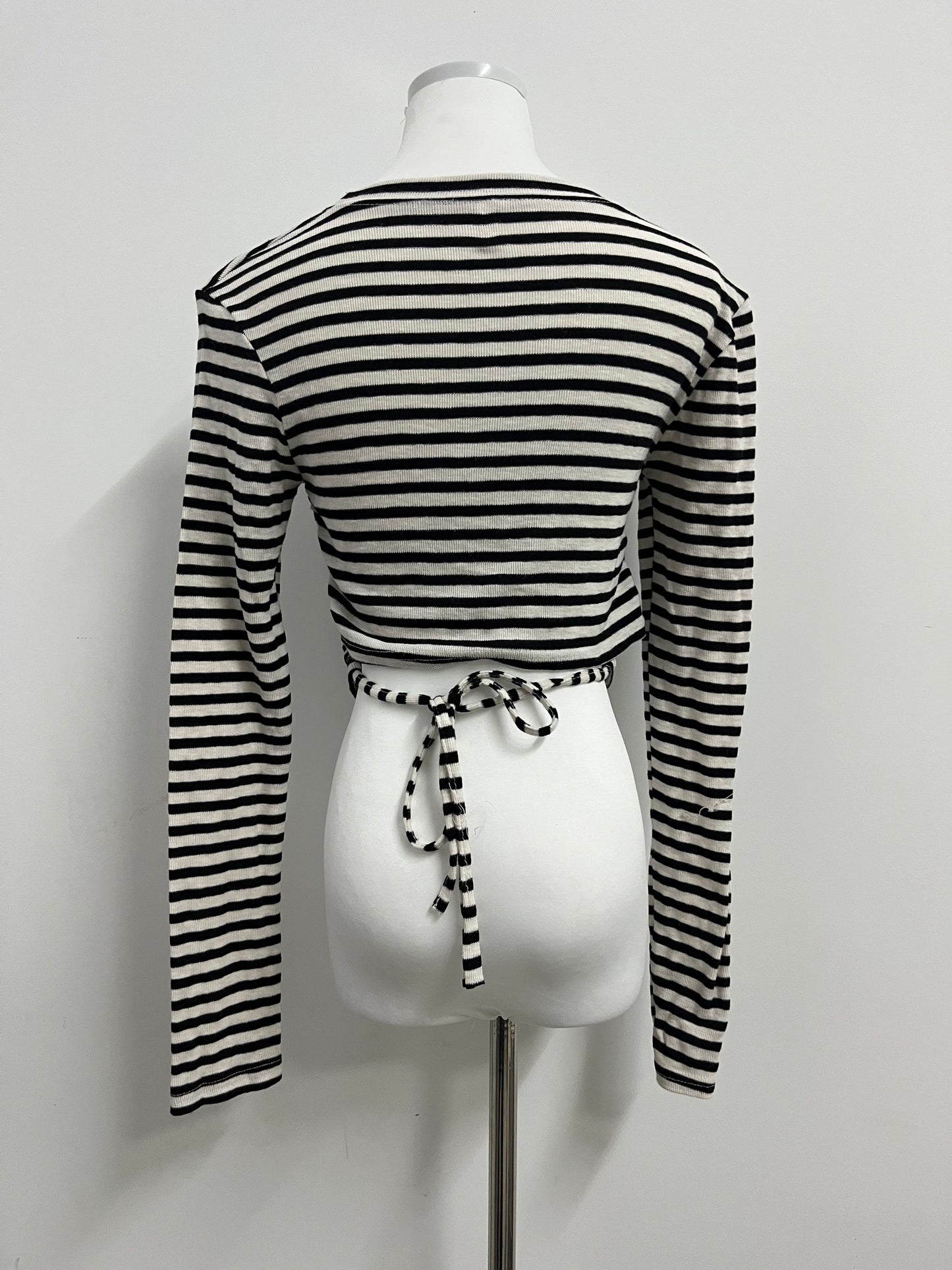 BlytheU Women's Casual Striped Tee Shirt Long Sleeve Round Neck Top