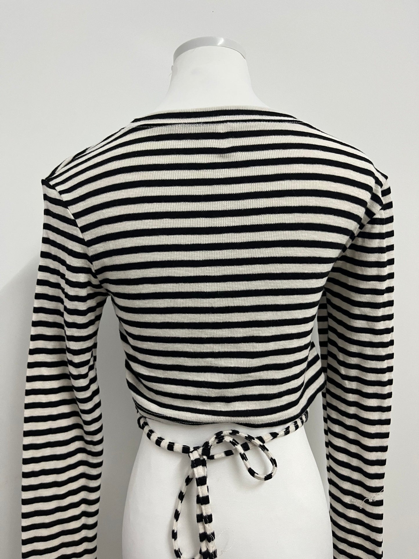 BlytheU Women's Casual Striped Tee Shirt Long Sleeve Round Neck Top