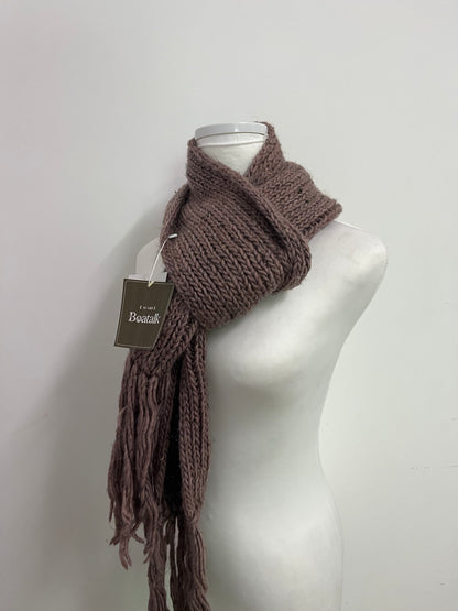 Boatalk Chunky Knit Fringe Scarf - The Perfect Fusion of Autumn and Winter Warmth and Fashion