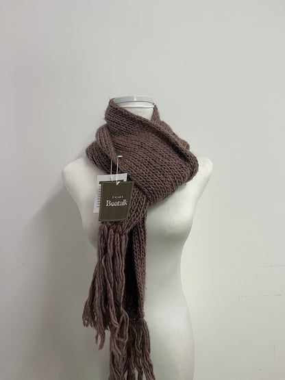 Boatalk Chunky Knit Fringe Scarf - The Perfect Fusion of Autumn and Winter Warmth and Fashion