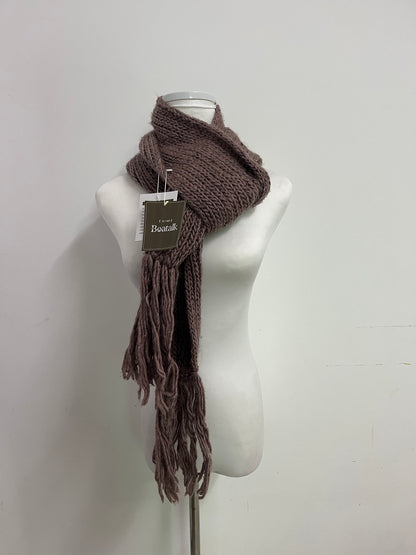 Boatalk Chunky Knit Fringe Scarf - The Perfect Fusion of Autumn and Winter Warmth and Fashion