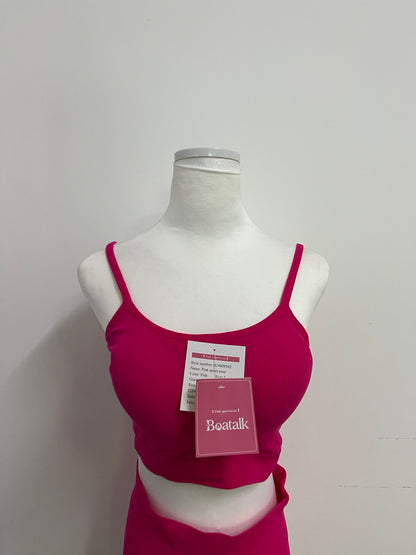 Boatalk Tracksuits Fuchsia Ribbed Activewear Set - A Dynamic Fusion of Sport and Fashion