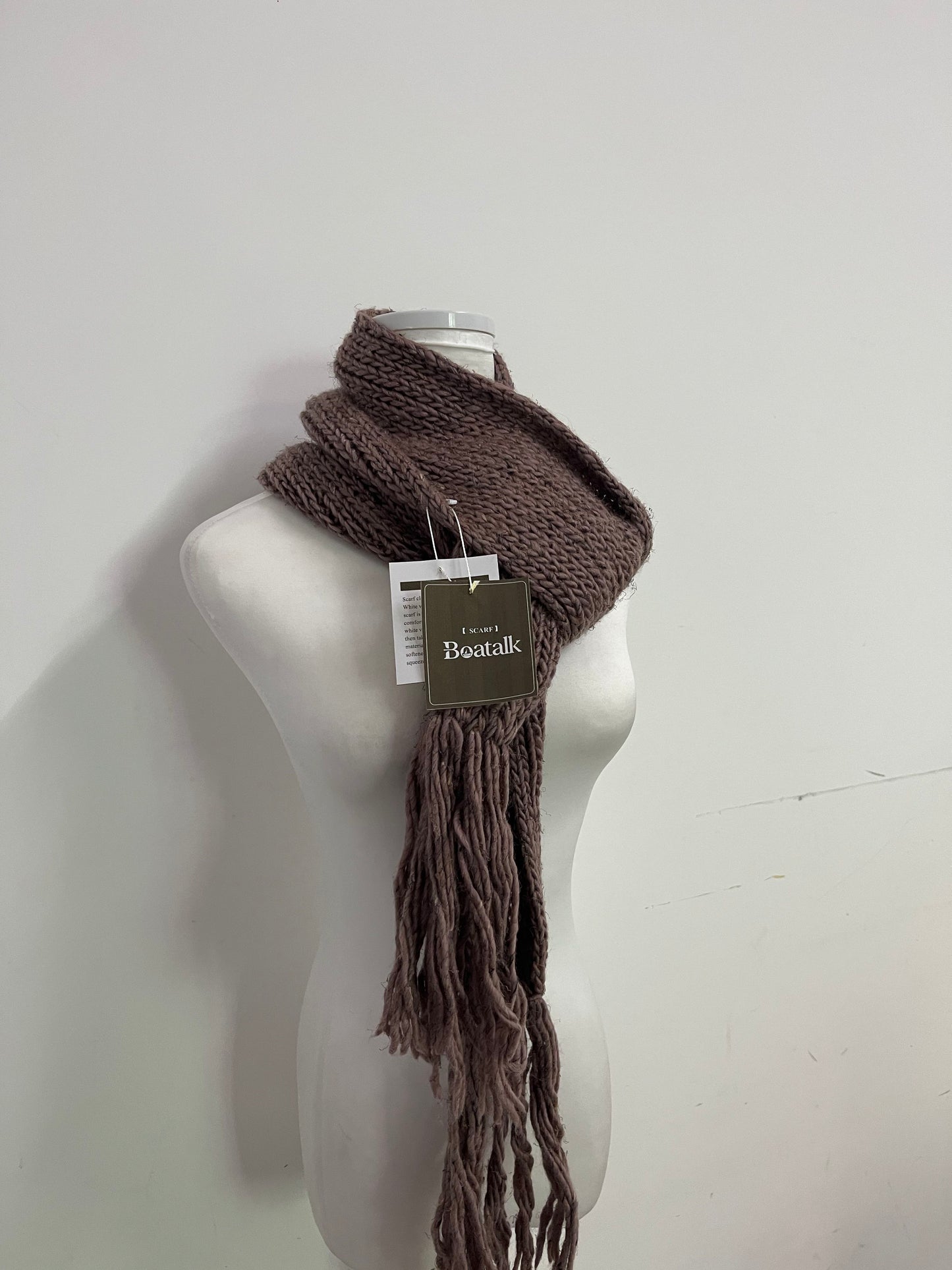 Boatalk Chunky Knit Fringe Scarf - The Perfect Fusion of Autumn and Winter Warmth and Fashion