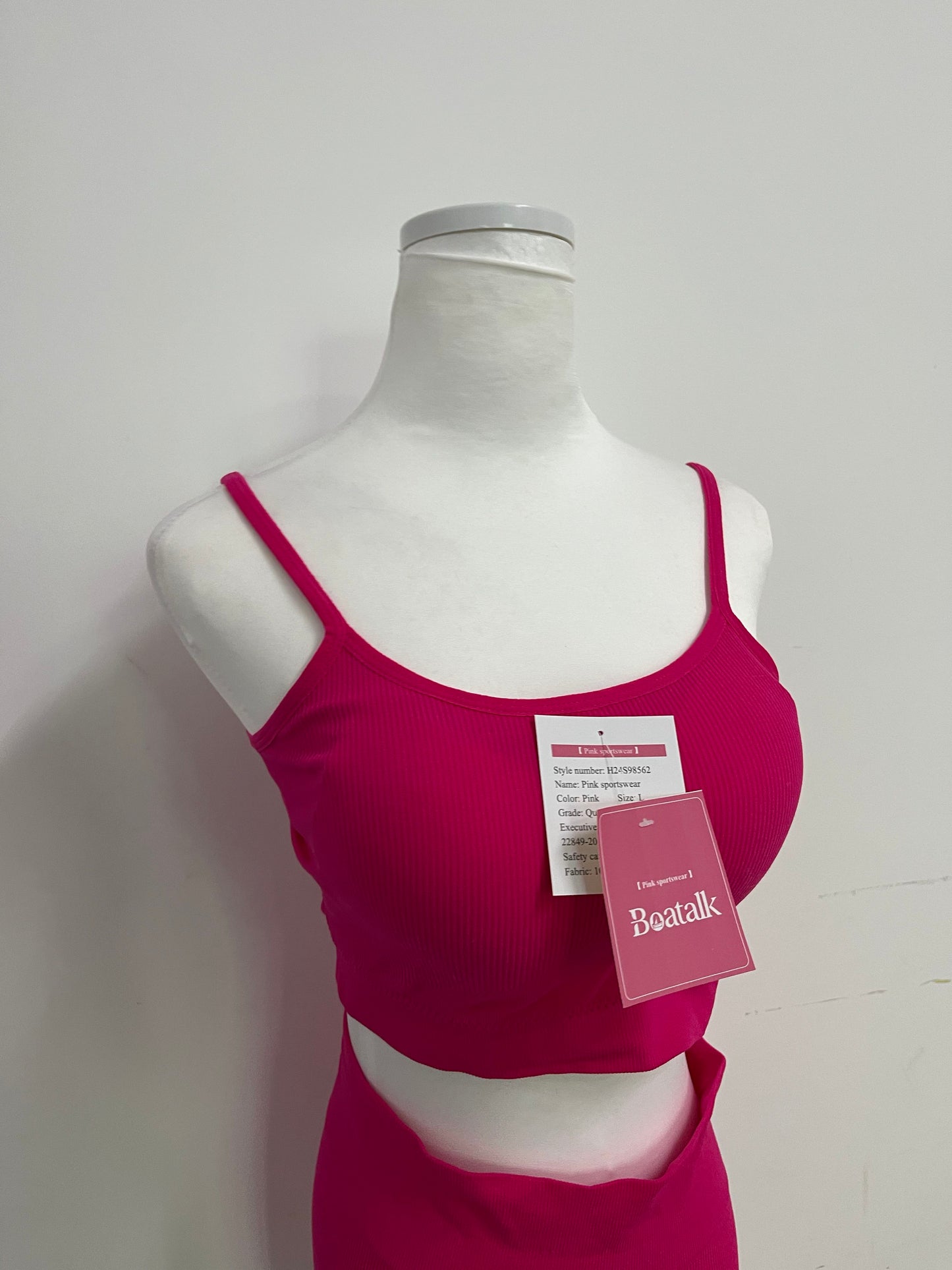 Boatalk Tracksuits Fuchsia Ribbed Activewear Set - A Dynamic Fusion of Sport and Fashion