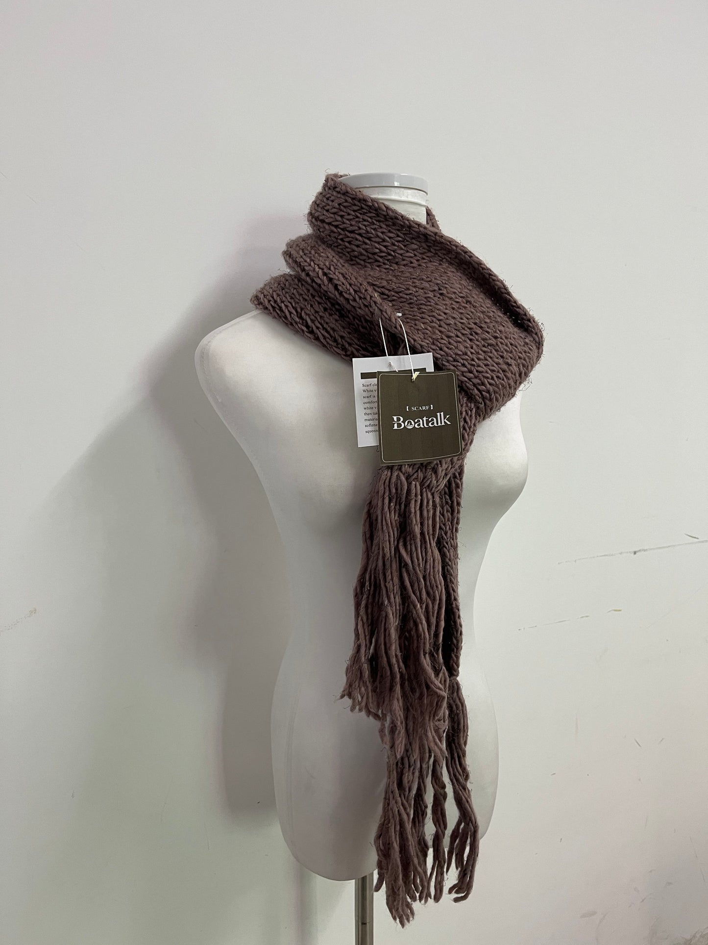 Boatalk Chunky Knit Fringe Scarf - The Perfect Fusion of Autumn and Winter Warmth and Fashion