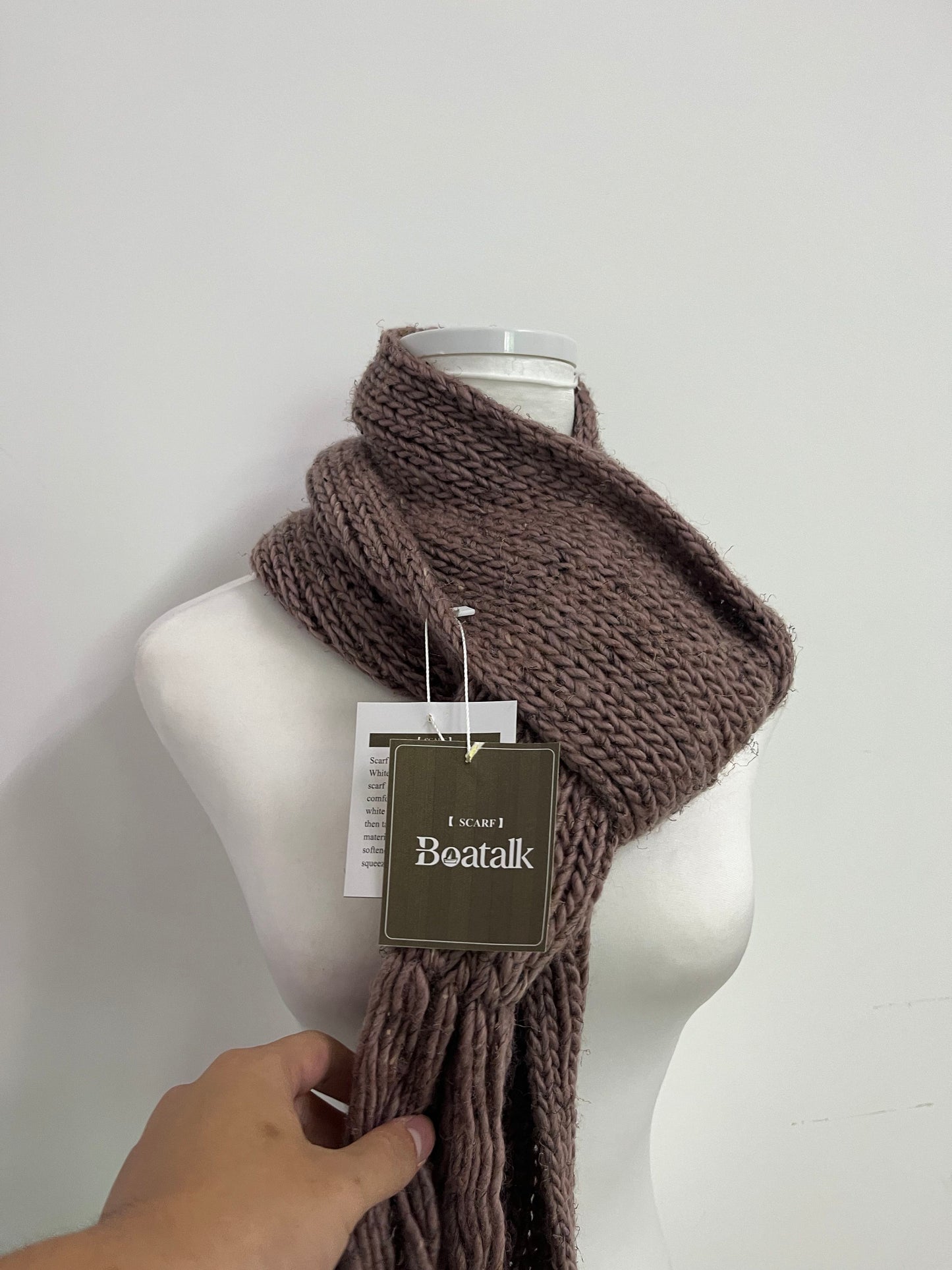 Boatalk Chunky Knit Fringe Scarf - The Perfect Fusion of Autumn and Winter Warmth and Fashion
