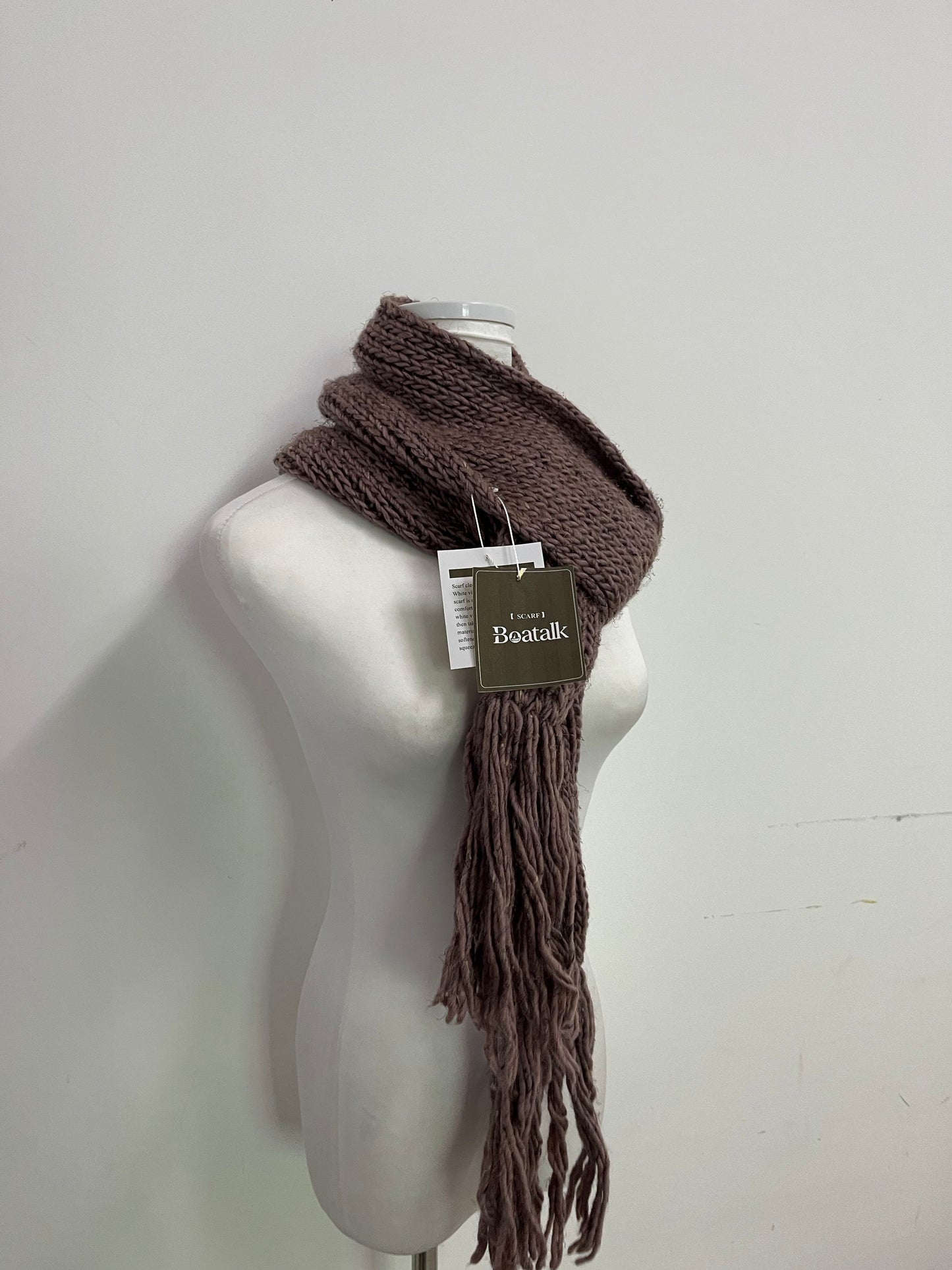Boatalk Chunky Knit Fringe Scarf - The Perfect Fusion of Autumn and Winter Warmth and Fashion