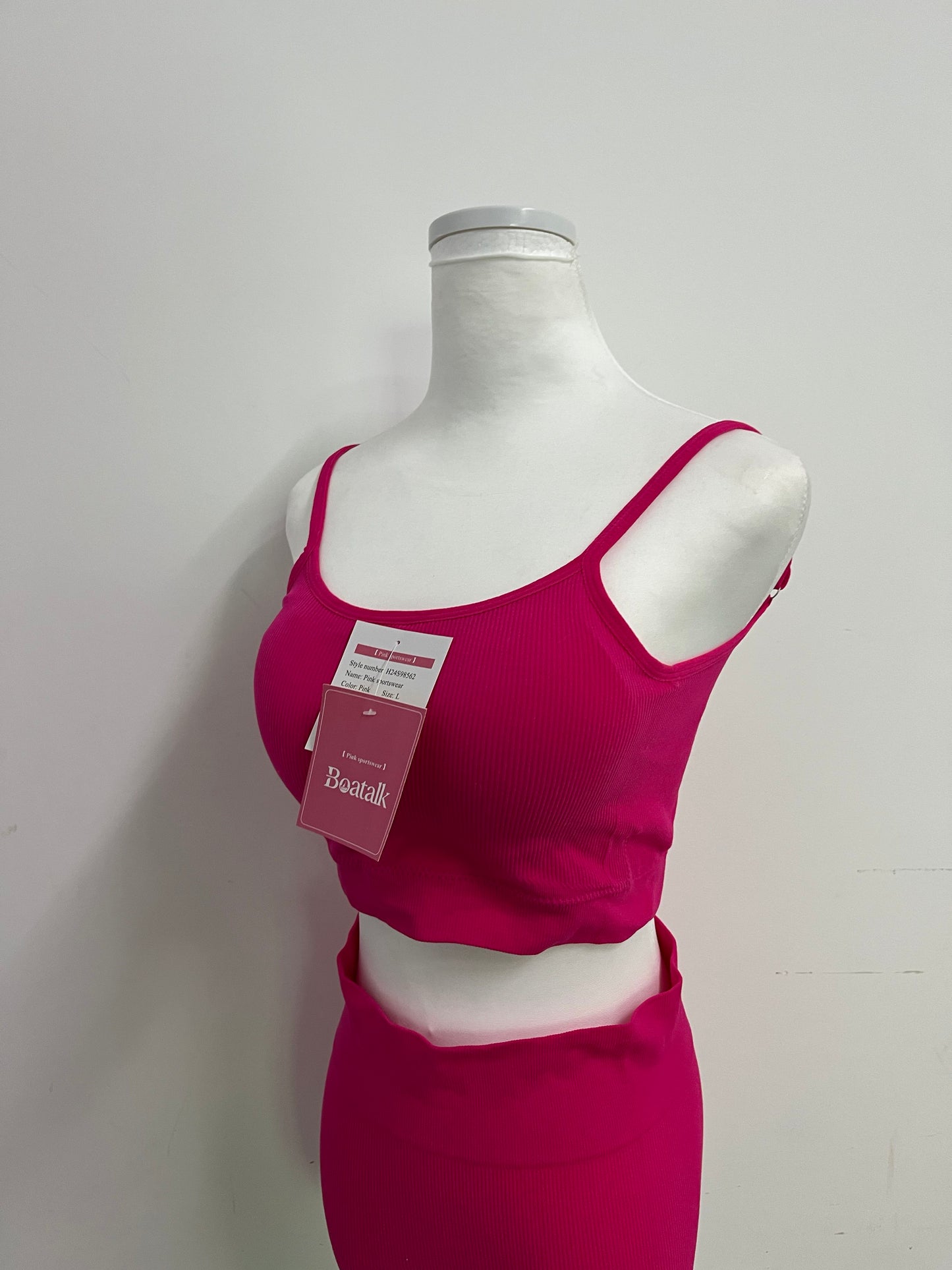 Boatalk Tracksuits Fuchsia Ribbed Activewear Set - A Dynamic Fusion of Sport and Fashion