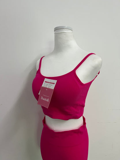 Boatalk Tracksuits Fuchsia Ribbed Activewear Set - A Dynamic Fusion of Sport and Fashion