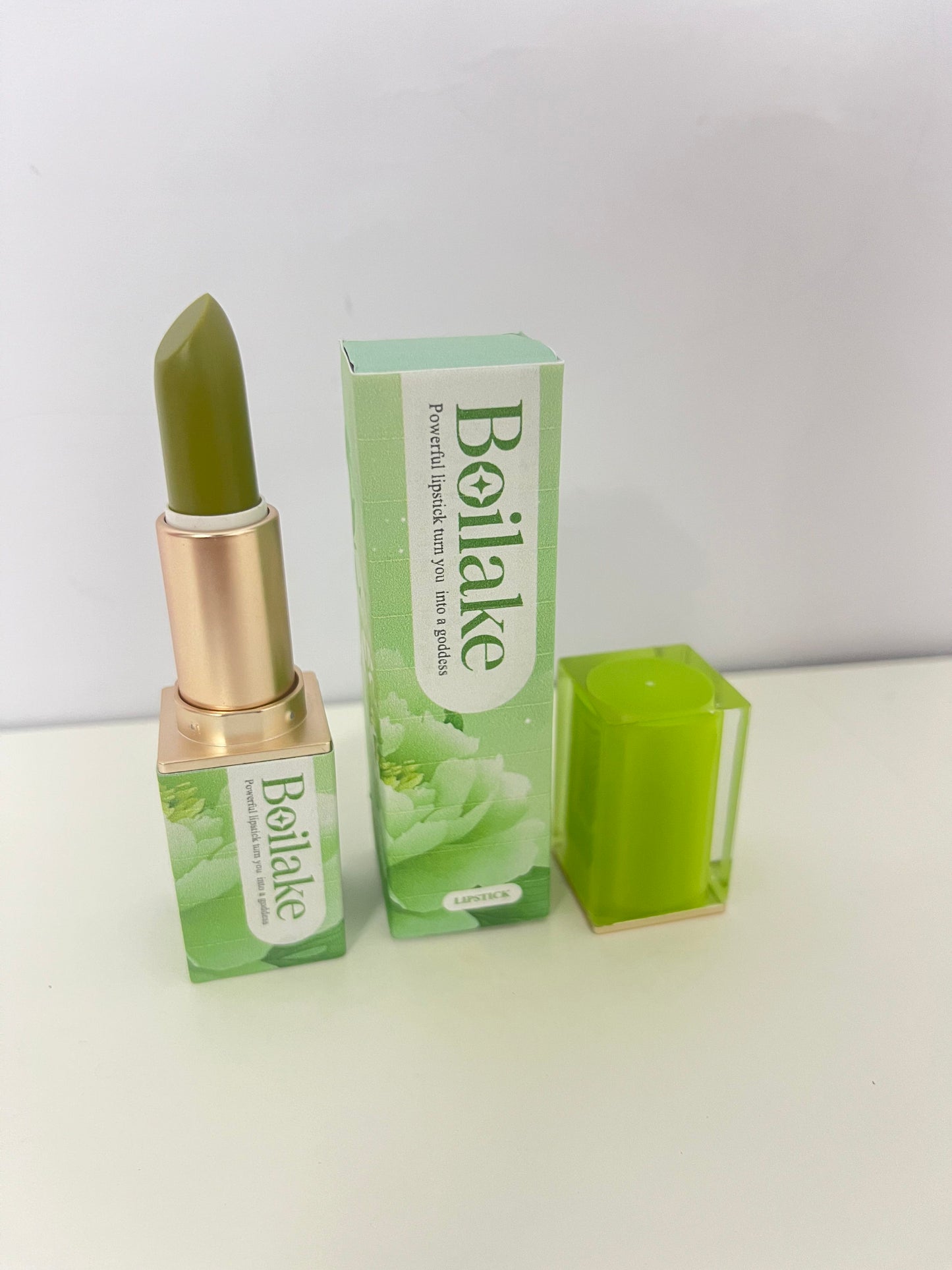 Boilake Lime Green Color-Changing Lipstick Makeup Item with Personality & Atmosphere