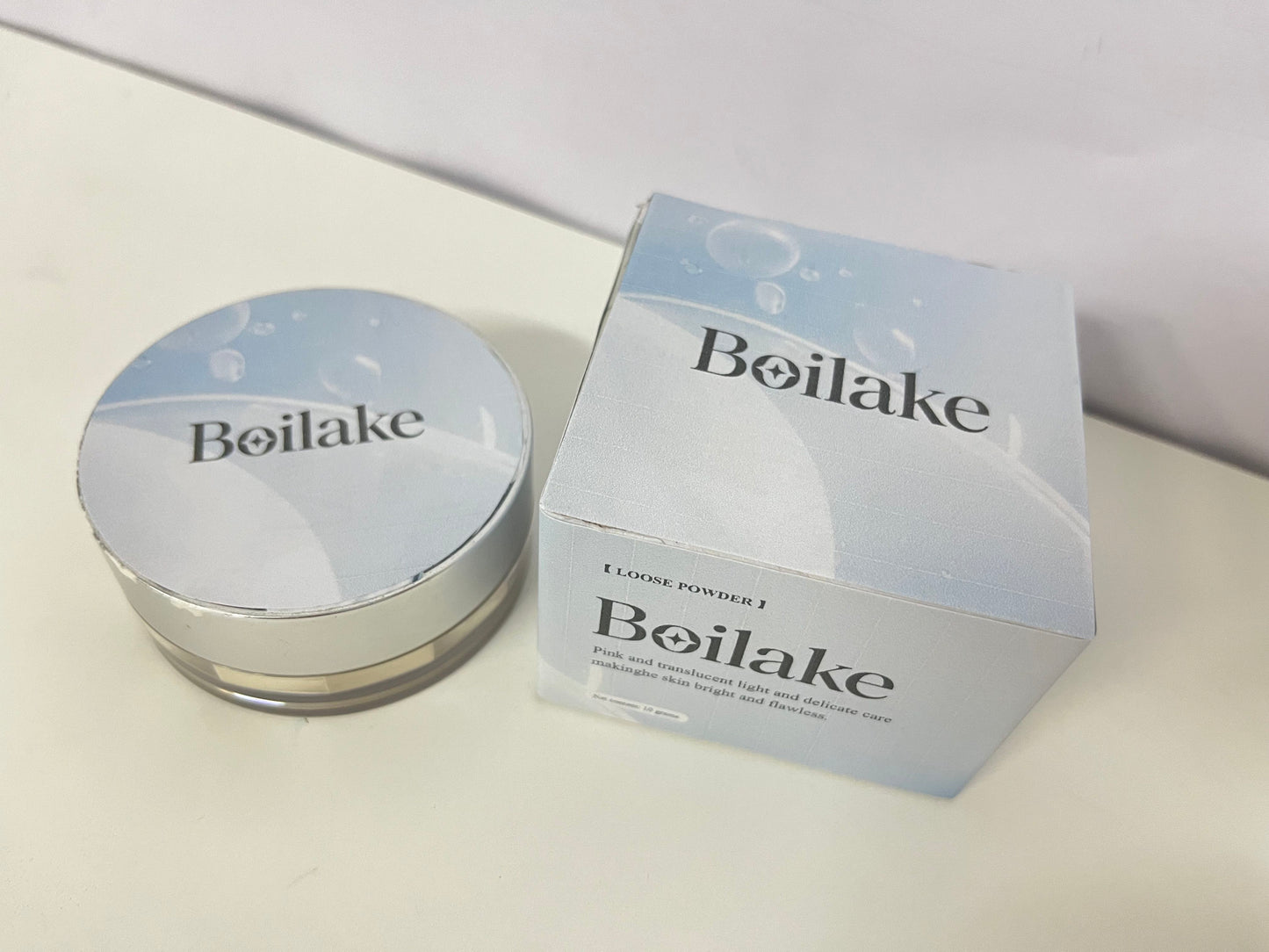 Boilake Pink Translucent Soft Light Loose Powder Setting Item for Clear & Long-Lasting Makeup