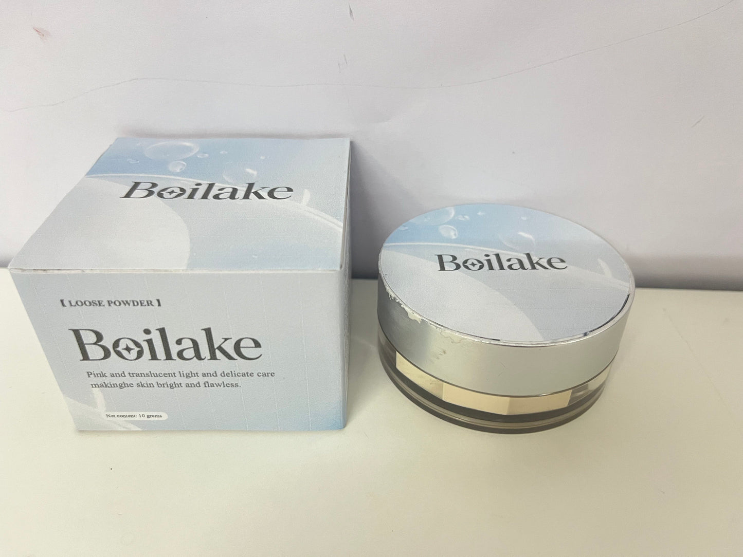 Boilake Pink Translucent Soft Light Loose Powder Setting Item for Clear & Long-Lasting Makeup