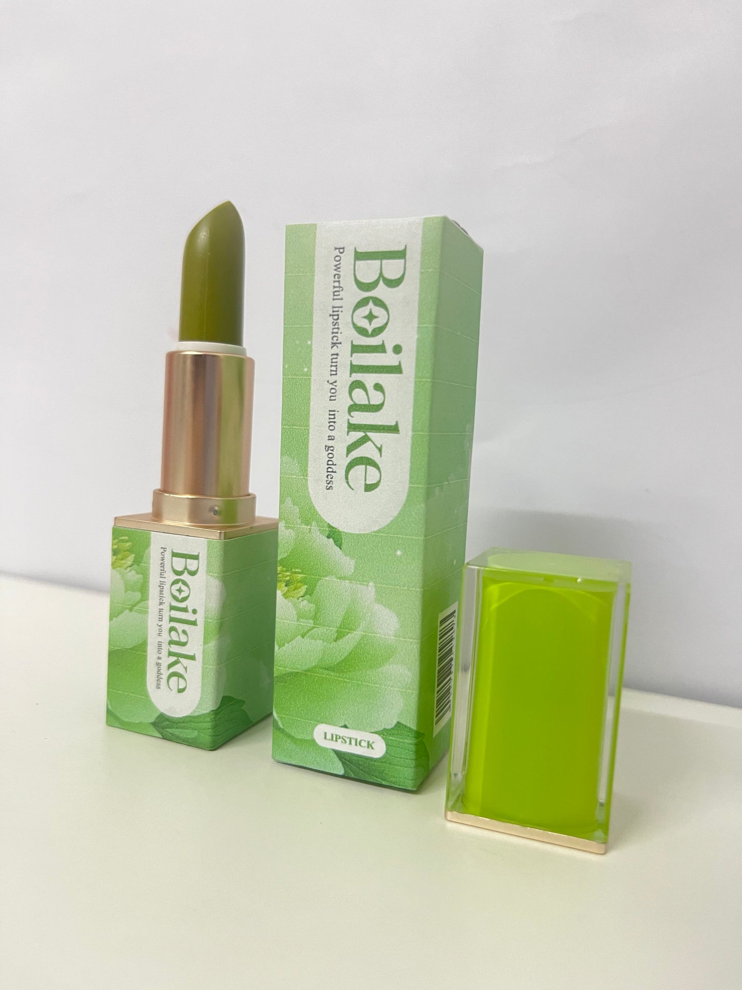 Boilake Lime Green Color-Changing Lipstick Makeup Item with Personality & Atmosphere