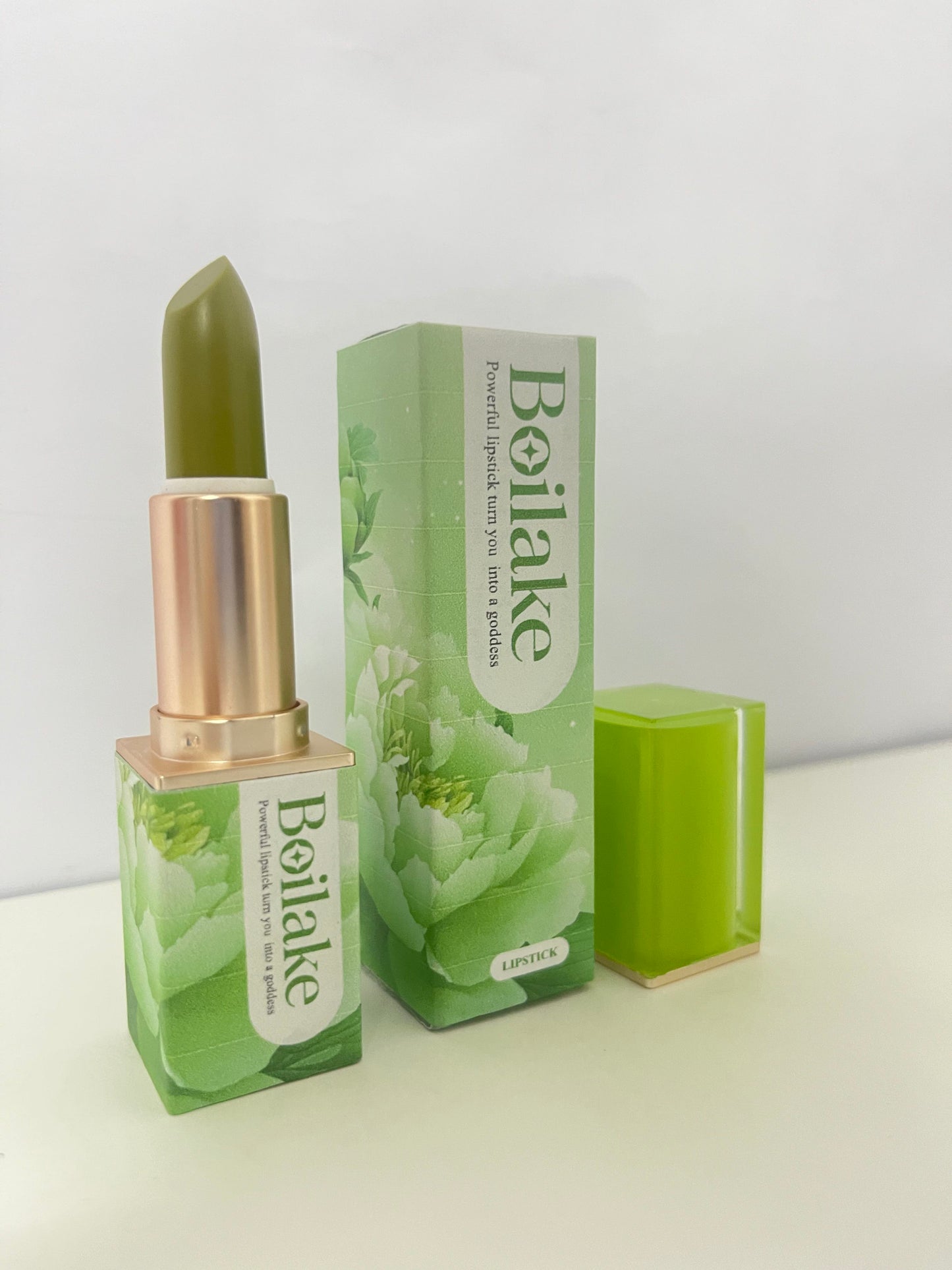 Boilake Lime Green Color-Changing Lipstick Makeup Item with Personality & Atmosphere