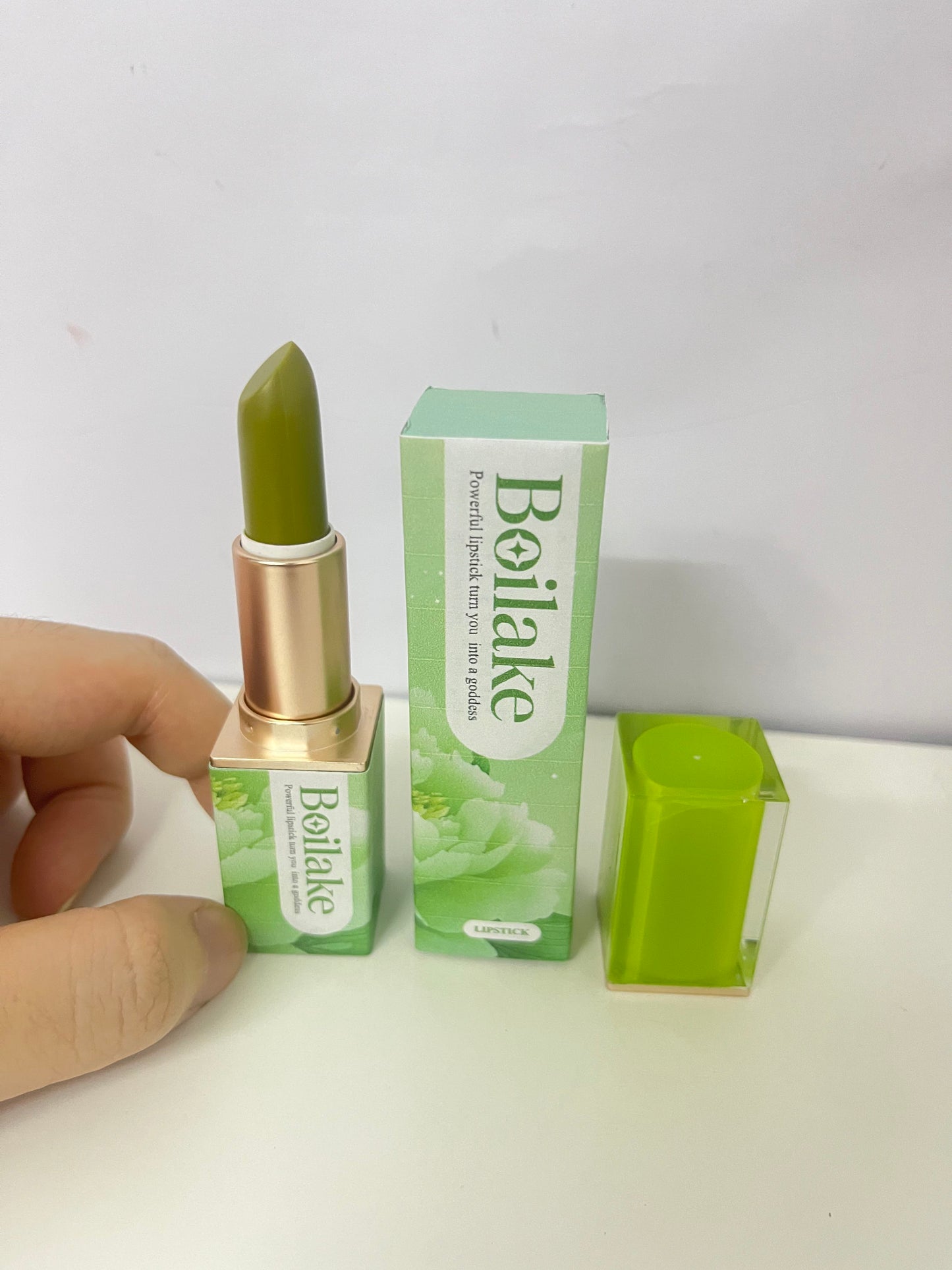Boilake Lime Green Color-Changing Lipstick Makeup Item with Personality & Atmosphere