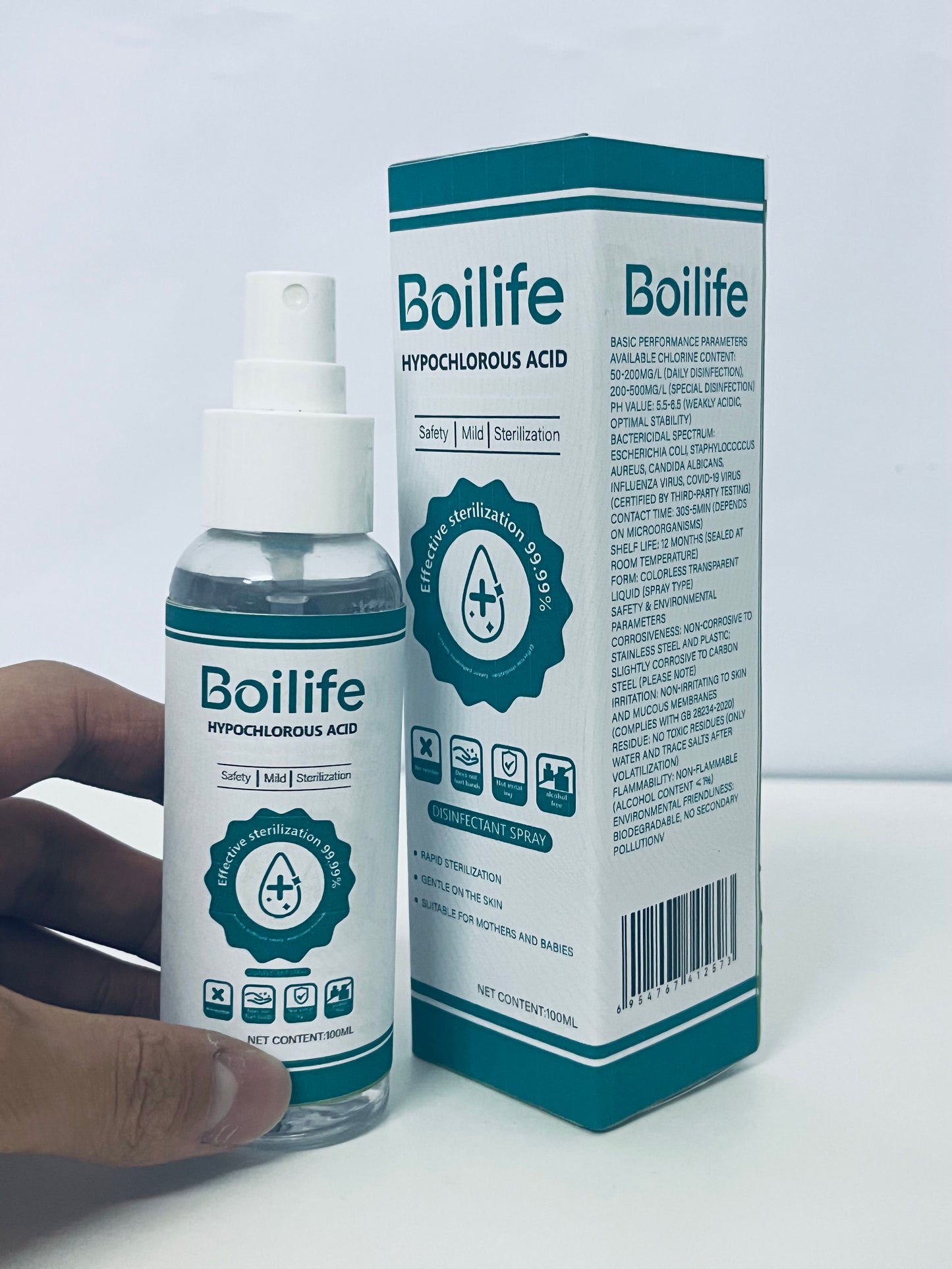 Boilife Hypochlorous Acid Disinfectant Spray Gentle & Effective Disinfection for Mothers and Babies