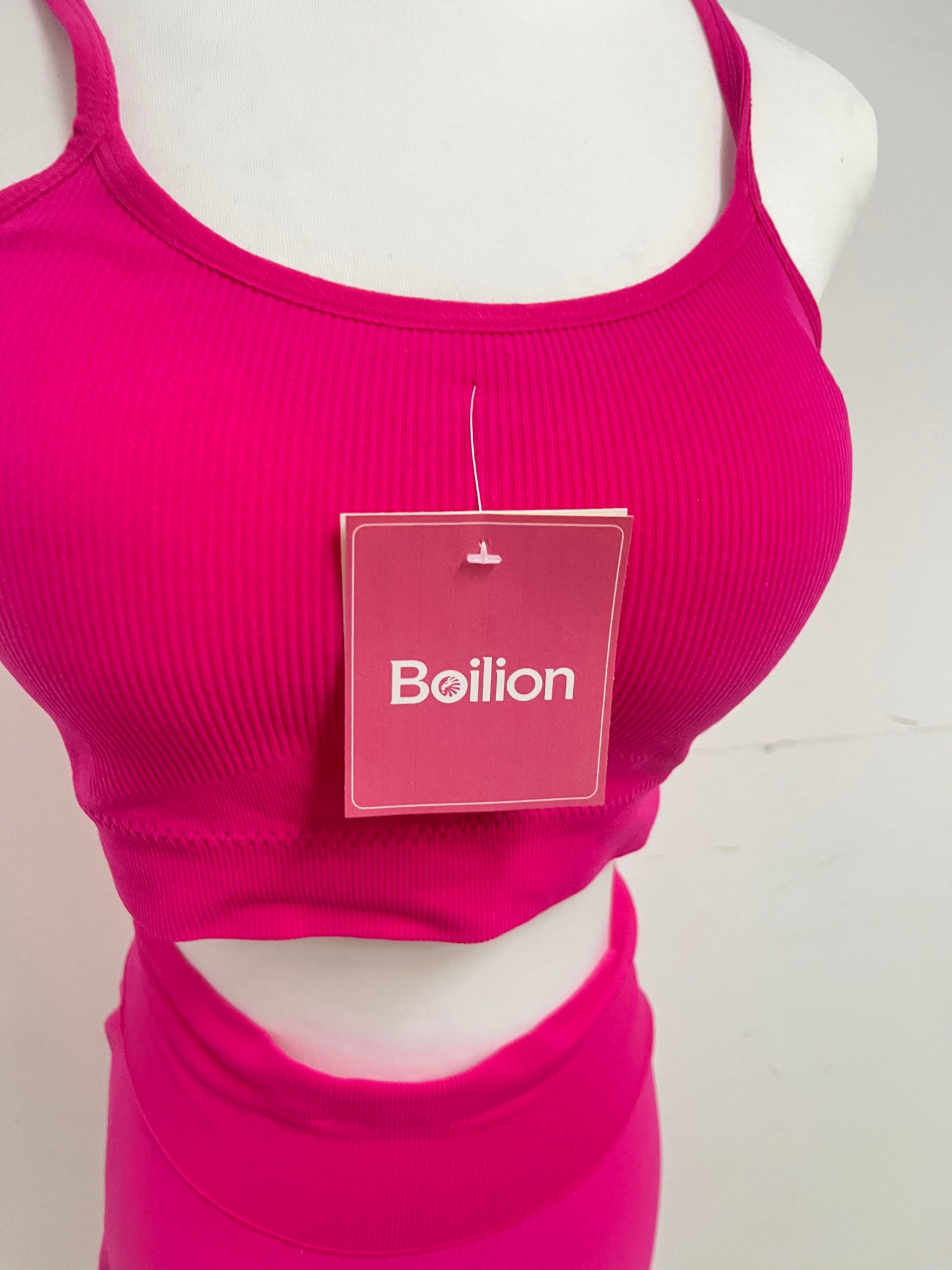 【Boilion Magenta Ribbed 2-Piece Tracksuit】—— Stylish & Comfortable Set for Daily Wear
