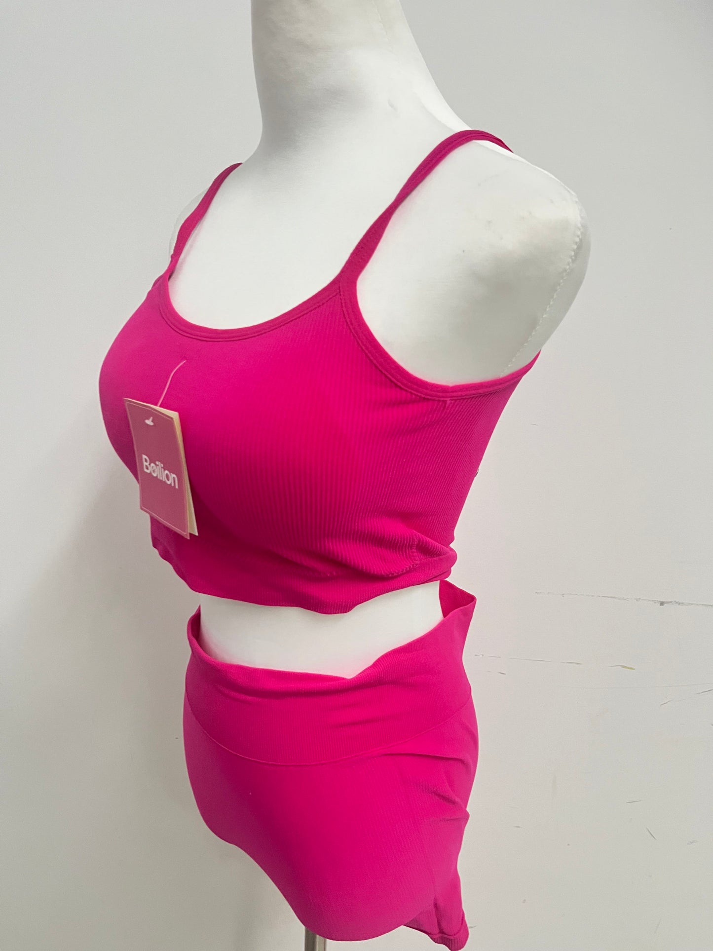 【Boilion Magenta Ribbed 2-Piece Tracksuit】—— Stylish & Comfortable Set for Daily Wear