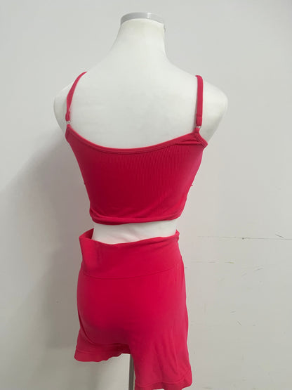 【Boilion Magenta Ribbed 2-Piece Tracksuit】—— Stylish & Comfortable Set for Daily Wear