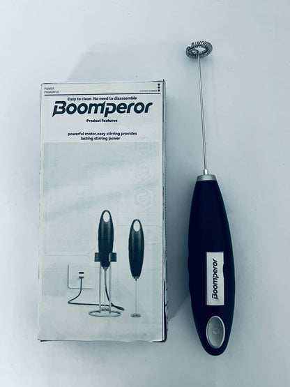 Boomperor Handheld USB Charging Electric Egg Beater Portable Stainless Steel Milk Frother Kitchen Bar Supplies