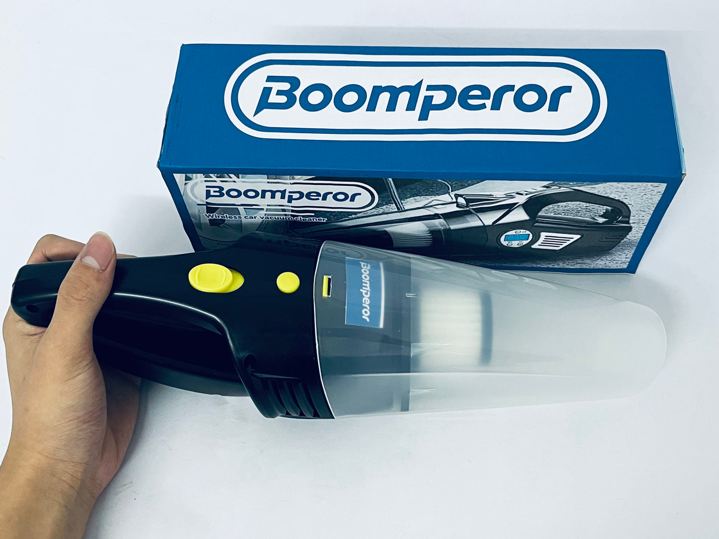 Boomperor Cordless Handheld Car Vacuum Cleaner, Cordless Handheld Dual Function Vacuum and Blower, Powerful Portable Dust Buster for Home, Car