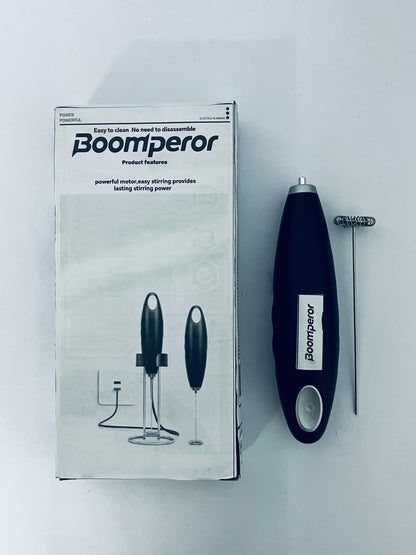 Boomperor Handheld USB Charging Electric Egg Beater Portable Stainless Steel Milk Frother Kitchen Bar Supplies