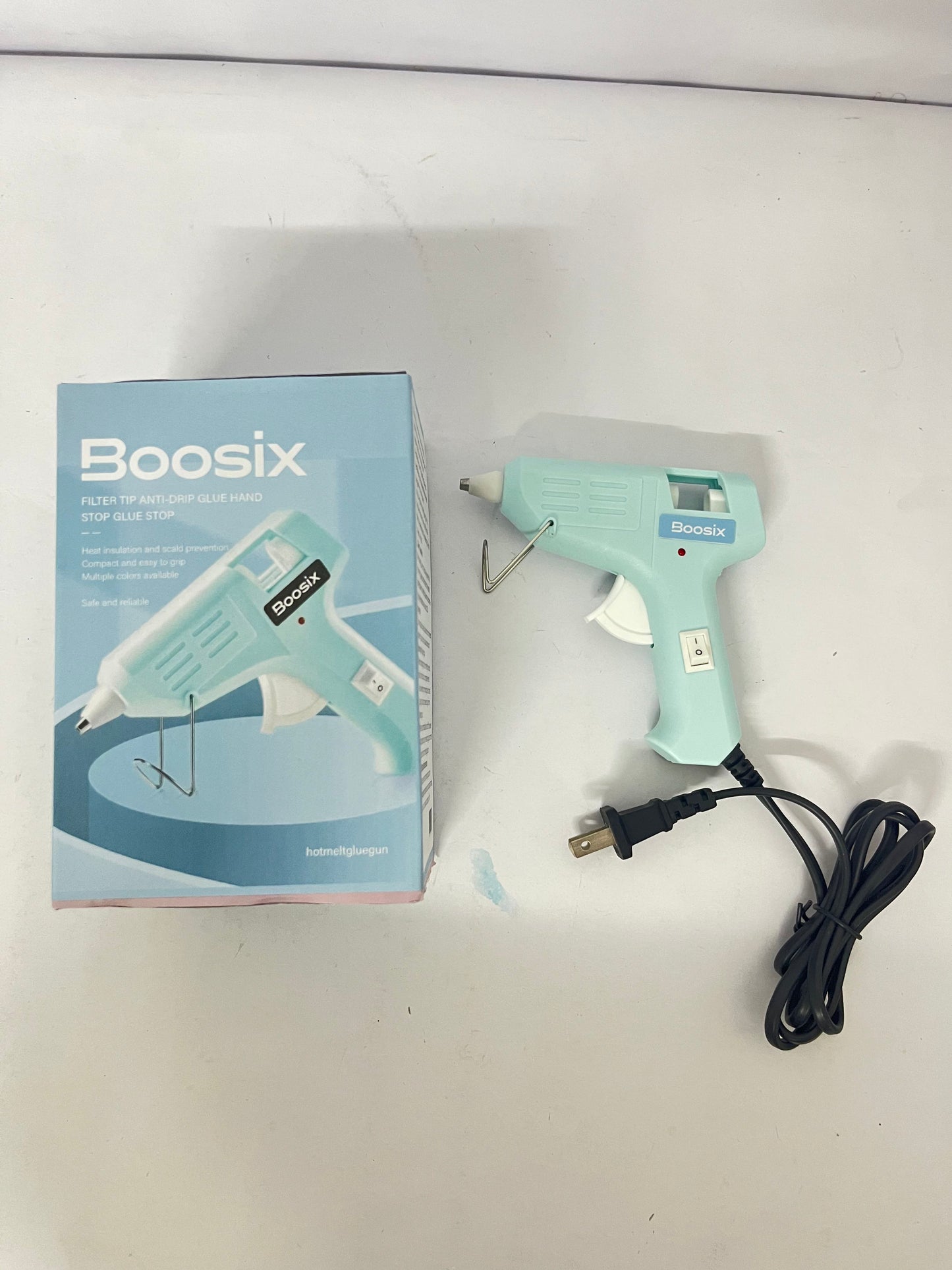 Boosix Anti-Drip Hot Glue Gun, Essential Tool for Home DIY Crafts, Safe and Easy to Operate (Ideal for Crafting, Home Repair, Holiday Decoration, etc.)