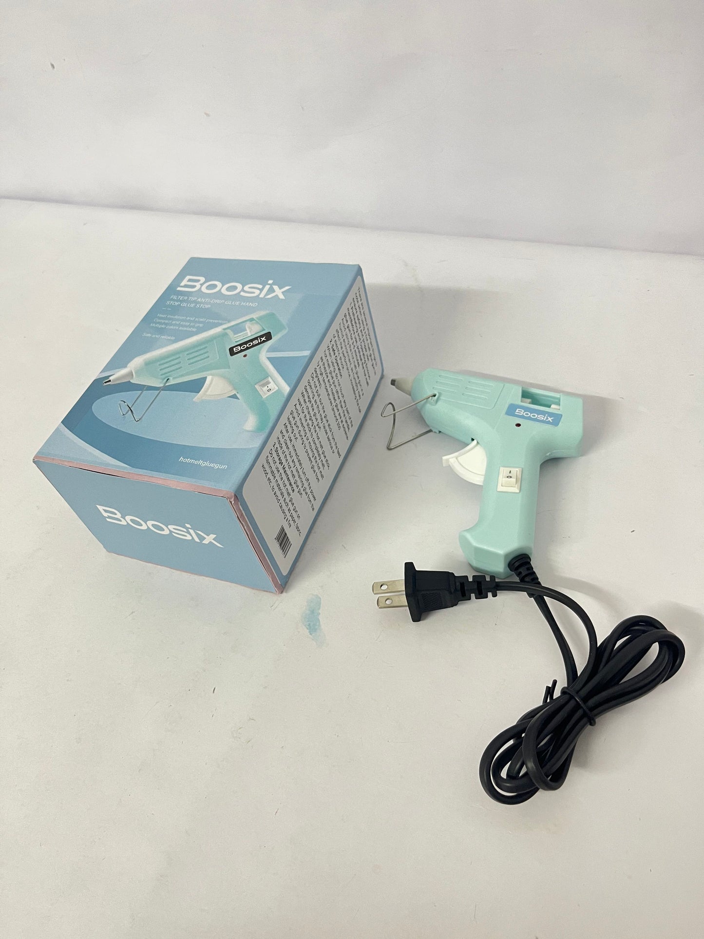 Boosix Anti-Drip Hot Glue Gun, Essential Tool for Home DIY Crafts, Safe and Easy to Operate (Ideal for Crafting, Home Repair, Holiday Decoration, etc.)