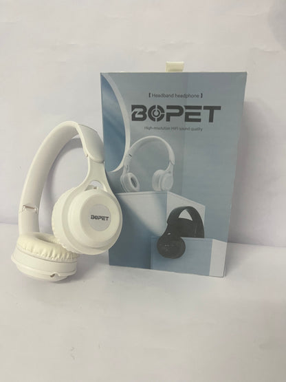 BOPET Wireless Bluetooth Over-Ear Headphones - 30H Playtime, HiFi Stereo Sound, HD Microphone, Foldable & Lightweight for Travel, Work, and Noise Canceling Comfort