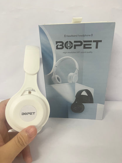 BOPET Wireless Bluetooth Over-Ear Headphones - 30H Playtime, HiFi Stereo Sound, HD Microphone, Foldable & Lightweight for Travel, Work, and Noise Canceling Comfort