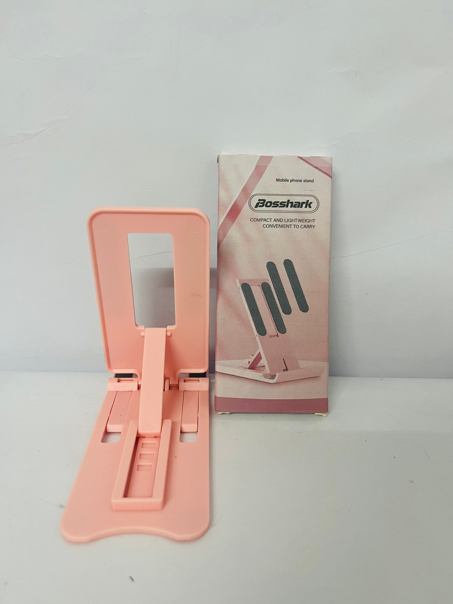 Bosshark Universal Phone Holder Stand - Adjustable Hands-Free Desktop Stand for Mobile Phones, Ideal for Watching Videos, Online Classes, and Office Conferencing