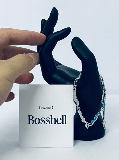 Bosshell   Chain   Bracelet 14K Gold Silver Plated Adjustable Crystal Seed Bracelet for Women Wedding Party Geometric Jewelry Gift