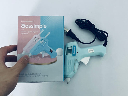 Bossimple Hot Melt Glue Gun with On/Off Switch - Precision Crafting Tool for DIY Projects, Arts, Crafts & Repairs