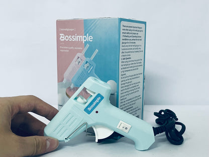 Bossimple Hot Melt Glue Gun with On/Off Switch - Precision Crafting Tool for DIY Projects, Arts, Crafts & Repairs