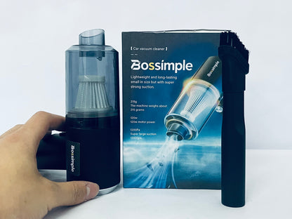 Bossimple Compressed Air Duster, Blower & Vacuum 2-in-1, Cordless Air Duster, Portable Handheld Electric Duster, Power 77000RPM Motor, 10000PA Suction, for Keyboard Car Computer Toys