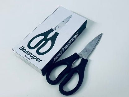 Bossuper Multifunctional Kitchen Scissors, Stainless Steel Heavy-Duty Food Shears, Multi-Purpose Tool for Home Kitchen