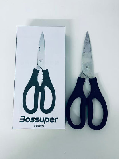 Bossuper Multifunctional Kitchen Scissors, Stainless Steel Heavy-Duty Food Shears, Multi-Purpose Tool for Home Kitchen