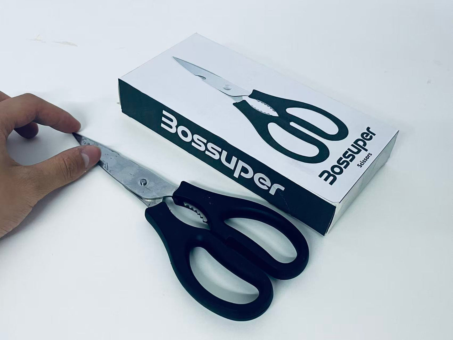 Bossuper Multifunctional Kitchen Scissors, Stainless Steel Heavy-Duty Food Shears, Multi-Purpose Tool for Home Kitchen