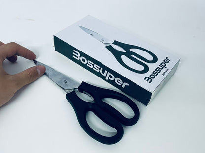 Bossuper Multifunctional Kitchen Scissors, Stainless Steel Heavy-Duty Food Shears, Multi-Purpose Tool for Home Kitchen