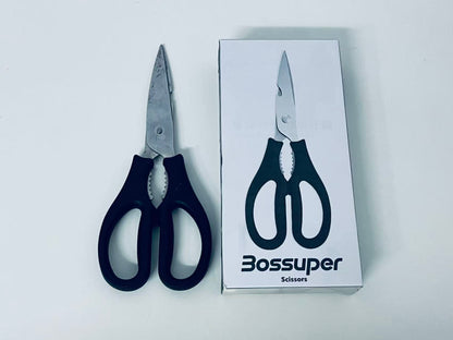 Bossuper Multifunctional Kitchen Scissors, Stainless Steel Heavy-Duty Food Shears, Multi-Purpose Tool for Home Kitchen