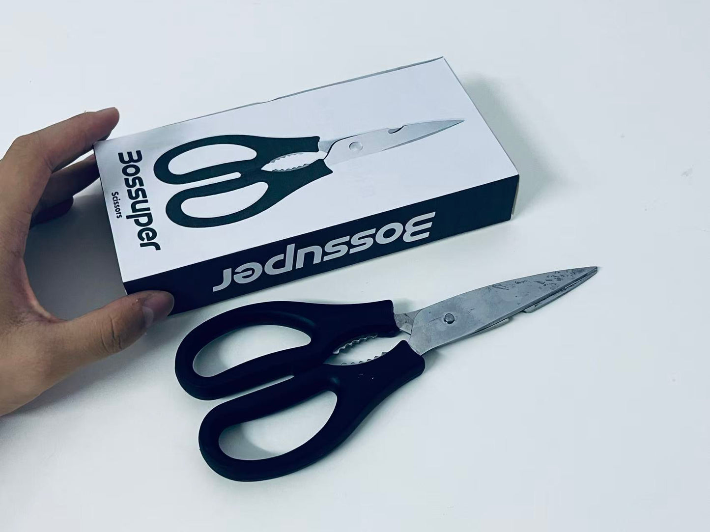 Bossuper Multifunctional Kitchen Scissors, Stainless Steel Heavy-Duty Food Shears, Multi-Purpose Tool for Home Kitchen