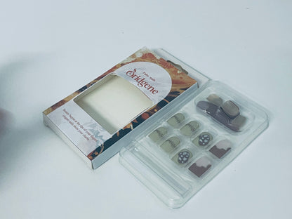 Bridgene Forest-Style Mushroom False Nails Retro Literary Style An Atmospheric Item for Finger Decoration