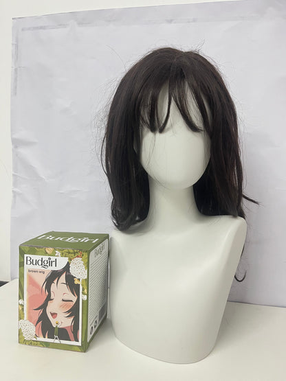 【Budgirl Brown Anime-Style Wig】—— Versatile Hairpiece for Cosplay & Daily Styling