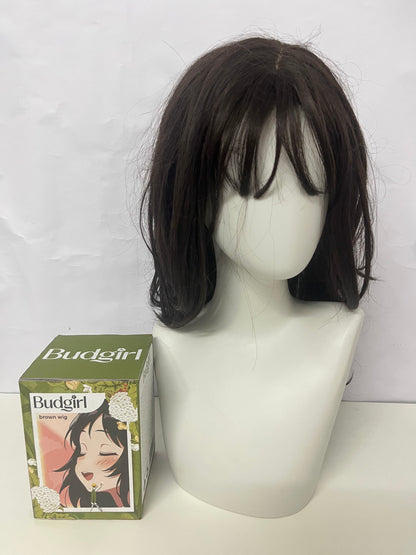 【Budgirl Brown Anime-Style Wig】—— Versatile Hairpiece for Cosplay & Daily Styling