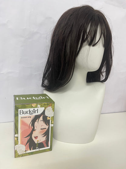【Budgirl Brown Anime-Style Wig】—— Versatile Hairpiece for Cosplay & Daily Styling