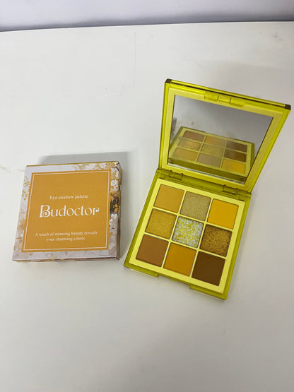 Budoctor 9 Colors Warm-toned Eyeshadow Palette, Matte Shimmer Glitter Multi-texture, Perfect for Autumn & Winter Atmospheric Makeup, Daily & Versatile